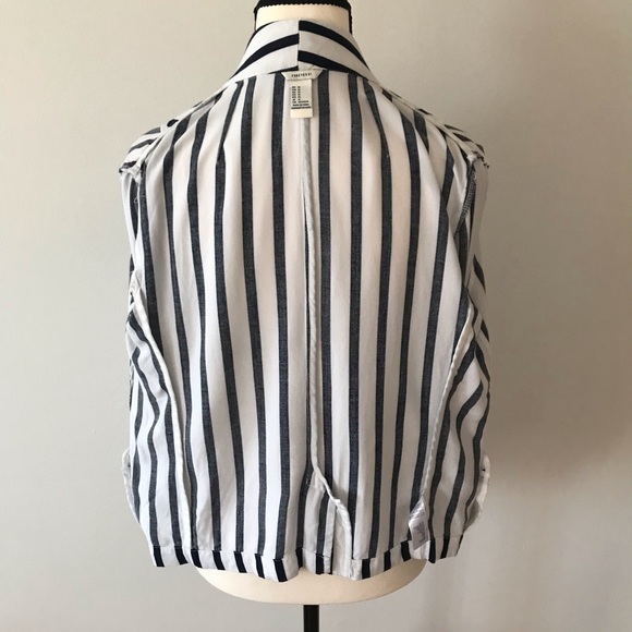 Forever 21 White & Blue Nautical blazer M - Picture 10 of 16